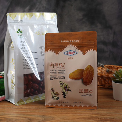 50g 창문으로 봉투 편평한 하부를 패키징하는 열 차폐성 백 100g 200g 식품 플라스틱