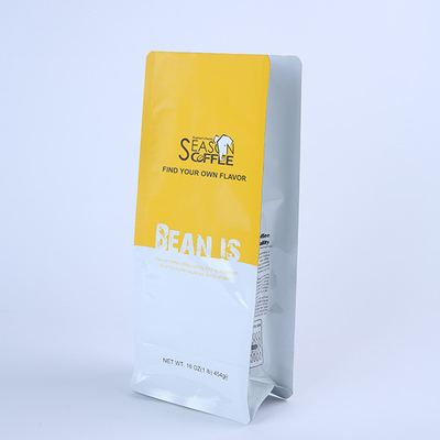 밸브로 플라스틱 120g 커피 콩 팁을 패키징하는 재밀봉할 수 있는 250g 8 온스 편평한 하부 백