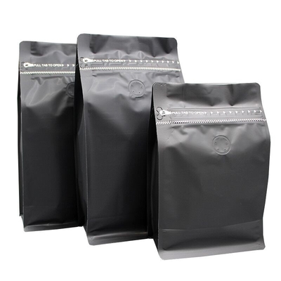 밸브로 플라스틱 120g 커피 콩 팁을 패키징하는 재밀봉할 수 있는 250g 8 온스 편평한 하부 백
